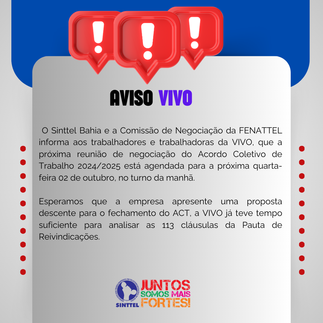 VIVO: PrÃ³xima reuniÃ£o de negociaÃ§Ã£o do ACT jÃ¡ tem data